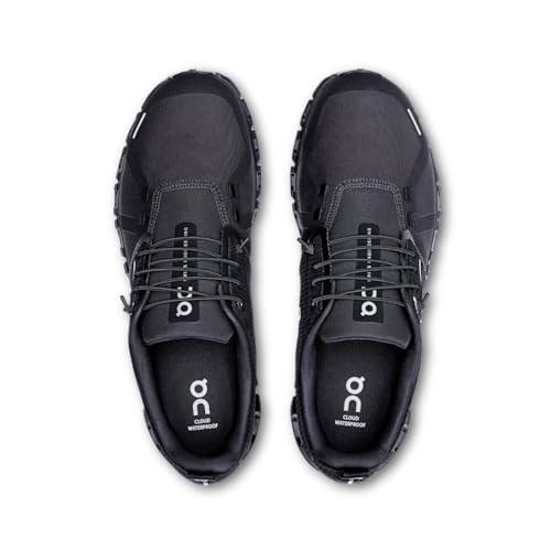 On Men's Cloud 6 WP Sneakers, Black/Black, 8.5 Medium US