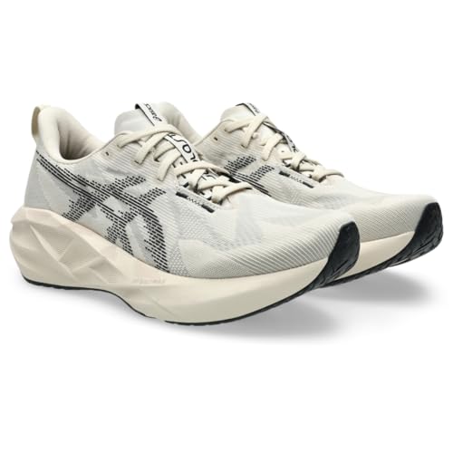 ASICS Men's NOVABLAST 5 Running Shoes, 11.5, Oatmeal/Black