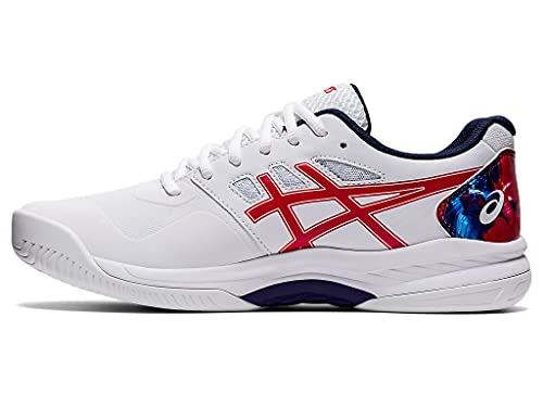 ASICS Men's Gel-Game 8 L.E. Tennis Shoes, 9.5, White/Classic RED