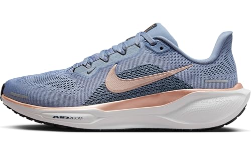 Nike Pegasus 41 Women's Road Running Shoes (FD2723-403, Ashen Slate/Armory Navy/B) Size 8