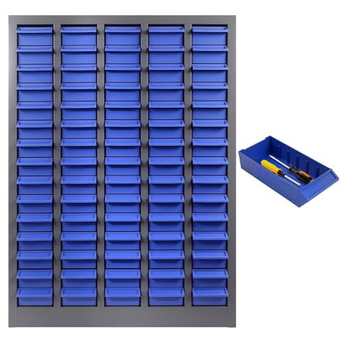 Nut and Bolt Storage Cabinet with ABS Drawer,Steel Small Parts Storage Organizer,36" H X 9" D X26 W Screw Organization for Garage Hardware,Nails,Fastener,Electronic Components (75 ABS Drawers)