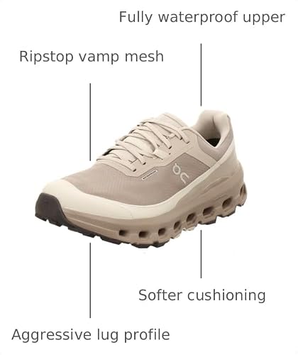 On Womens, Cloudvista 2 Waterproof Fog/Cinder 9.5 Medium