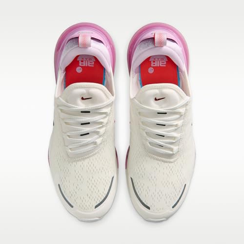 Nike Air Max 270 Premium Women's Shoes (Sail/Light Magenta/Metallic Silver/Light Crimson) Size 8.5