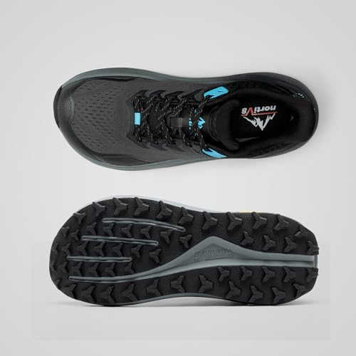 NORTIV 8 Men's Trail Running Shoes Wide Toe Box,Black,10