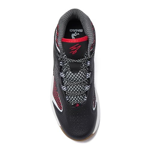 SHAQ Notix 2.0 Kids Basketball Shoes for Boys and Girls, High Top Youth Boys Sneakers Size 11-7 Little or Big Kid - Black/White, 3 Little Kid