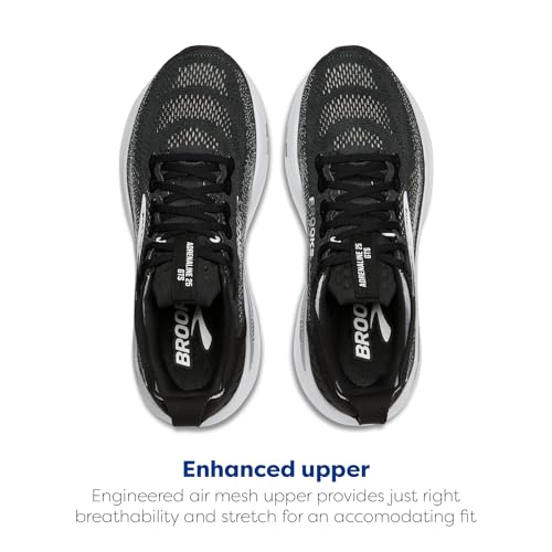 Brooks Men’s Adrenaline GTS 25 Supportive Running & Walking Shoe - Black/Grey/White - 11.5 Medium