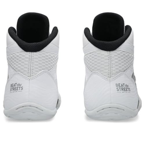 ASICS Kid's Matflex 7 Grade School Wrestling Shoes, 2, White/Pure Silver