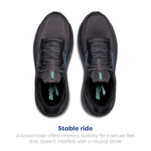 Brooks Men’s Ghost Max 2 Neutral Running & Walking Shoe - Ebony/Cockatoo/Blue Sapphire - 11.5 Medium