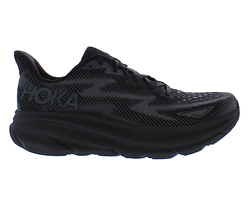 HOKA Clifton 9 Mens Shoes Size 10, Color: Black/Black