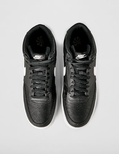 Nike Men's Court Vision Mid Next Nature Shoes, Black/White-Black, 9