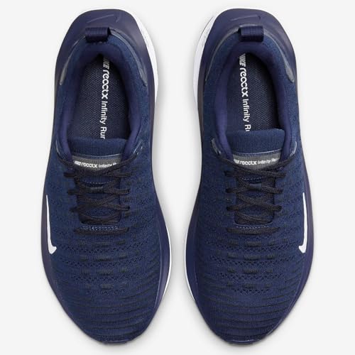 Nike InfinityRN 4 Men's Road Running Shoes (DR2665-400, College Navy/Black/Sail/Platinum Tint) Size 8