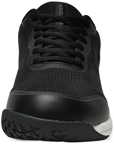 WONDYCIA Men's Hard Court Tennis Shoes, Carbon Fiber Midfoot Plate for Stability, Anti-Slip TPU Outsole, Breathable Mesh Upper, Black, 10