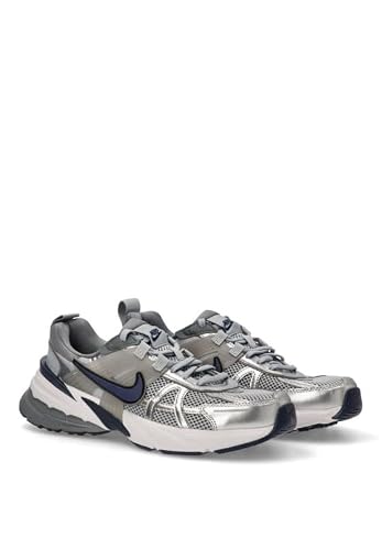 Nike V2K Run Shoes (HJ4497-002, Wolf Grey/Cool Grey/White/Midnight Navy) Size 8