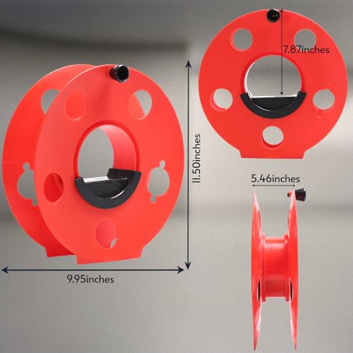 Homeon Wheels 100 ft Extension Cord Storage Reel, Impact-Resistant