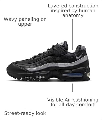 Air Max 95 OG Big Bubble Black White Metallic Silver