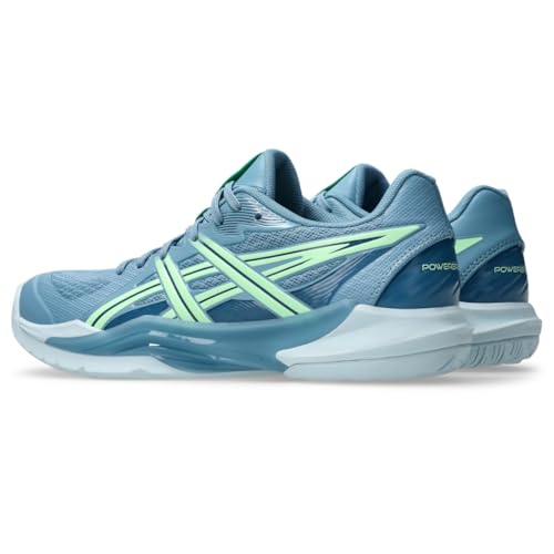 ASICS Men's POWERBREAK FlyteFoam Handball Shoe, 11, SABA Blue/Menthol