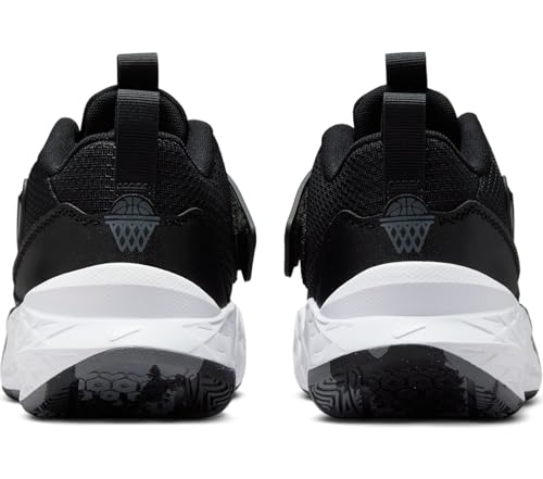 Nike Big Kid's Team Hustle D Basketball Shoes, Black/White-Anthracite, 4.5Y