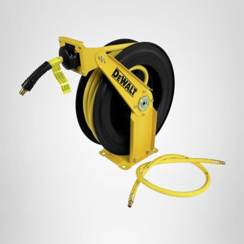 DeWalt DXCM024-0343 Double Arm Hose Reel with 3/8” x 50’ Premium Rubber Hose