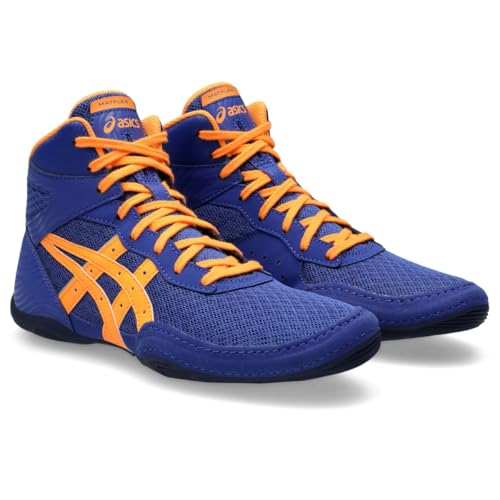 ASICS Kid's Matflex 7 Grade School Wrestling Shoes, 1, Dark Cobalt/Orange POP