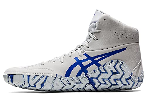ASICS Men's Aggressor 5 Wrestling Shoes, 4.5, White/Lapis Lazuli Blue