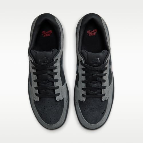 Nike SB Force 58 Skate Shoes (Black/Anthracite/Gym Red/Metallic Dark Grey) Size 12