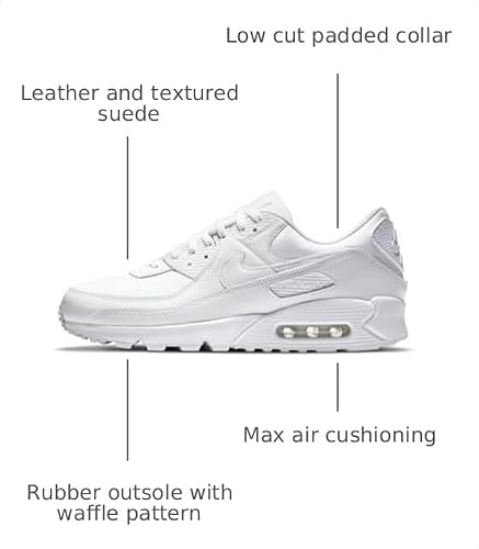 Nike Air Max 90 LTR, Men's Trainers, White, 8