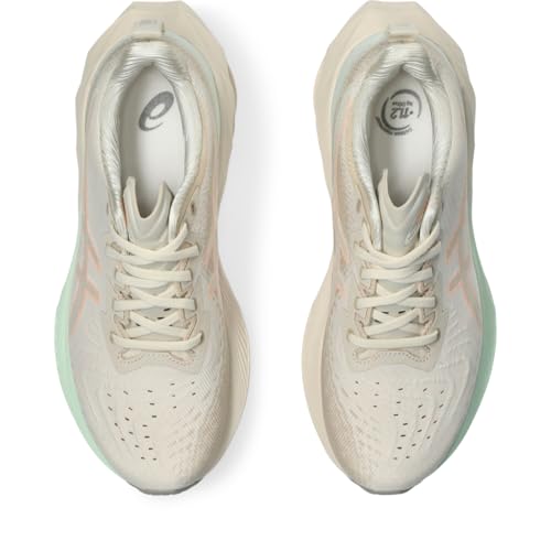 ASICS Women's NOVABLAST 4 Running Shoes, 9, Oatmeal/Moonrock