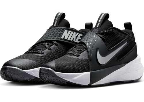 Nike Big Kid's Team Hustle D Basketball Shoes, Black/White-Anthracite, 4.5Y