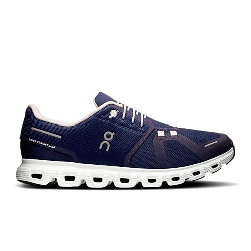 On Men's Cloud 6 Sneakers, Midnight/White, 10 Medium US