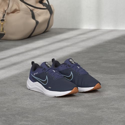 Nike Downshifter 12 Mens Running Trainers DD9293 Sneakers Shoes (UK 10 US 11 EU 45, Midnight Navy Worn Blue 400)