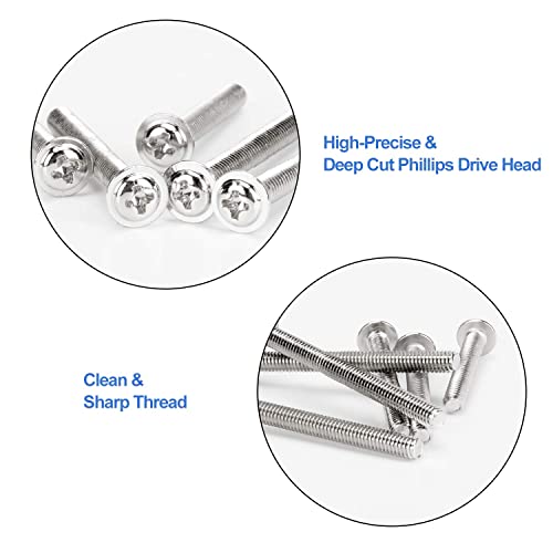 WELLOCKS M4 Cabinet Pull Screws, 25 to 50mm 100 PCS