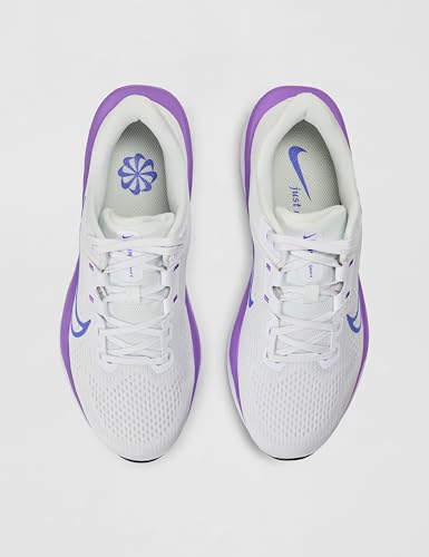 Nike Women's Quest 6 Road Running Shoes, White/Sapphire-Black-Bright Violet, 6.5