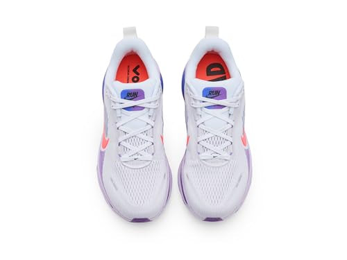 Nike Womens Vomero 18 White/Hot Lava/Violet Mist/Sapphire 6.5 Wide