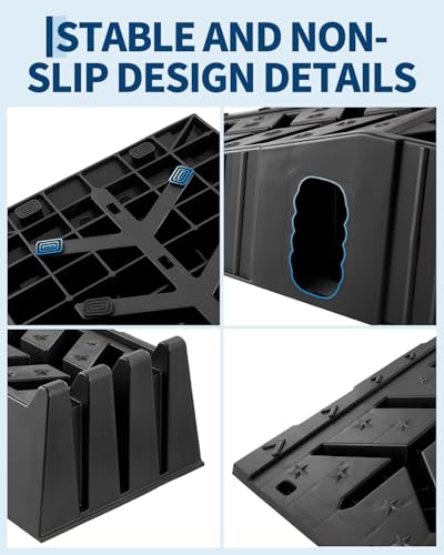 Heavy Duty Car Ramps, 2 PCS 16000 lbs GVW Capacity, 7.6 in Lift Height