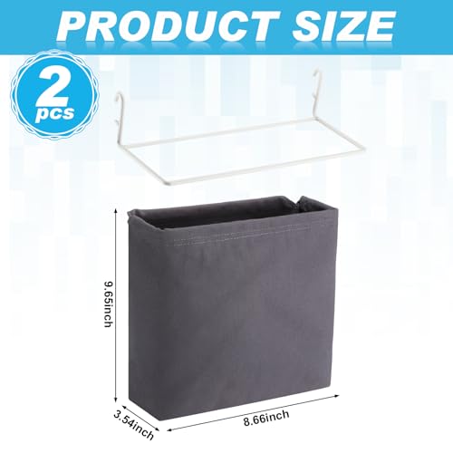 Vincreem 4 Pcs Pegboard Bags with Hooks Woven Pegboard Baskets Pegboard Accessories Compatible with IKEA Pegboard for Wall Organizer, Crafts Organization, Ornaments Display, Nursery Storage