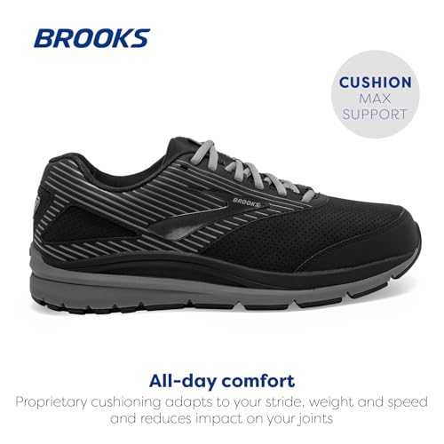 Brooks Men's Addiction Walker Suede Walking Shoe - Black/Primer/Black - 9 Medium