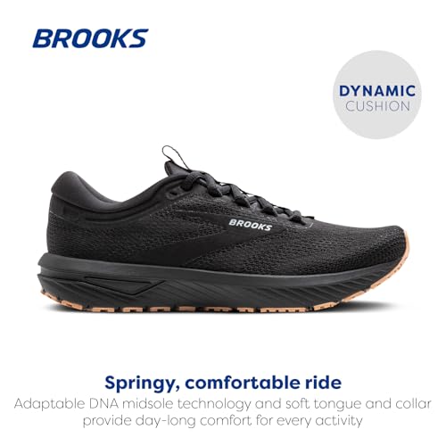Brooks Men’s Revel 7 Neutral Running Shoe - Black/Black - 8.5 Medium