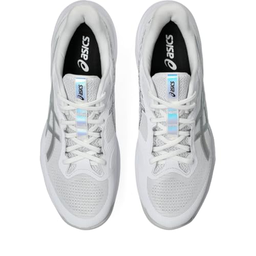 ASICS Unisex Netburner Ballistic FlyteFoam 4 Volleyball Shoes, 12M / 13.5W, White/Pure Silver