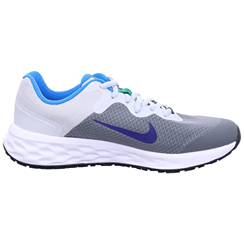 Nike Revolution Kids Running Shoes, Cool Grey/Pure Platinum/Blue, 6.5 Big Kid