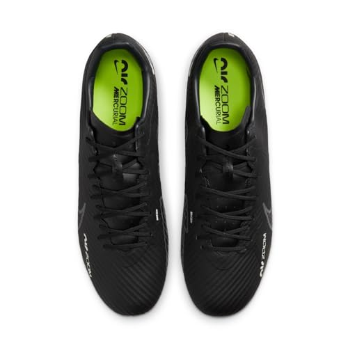 Nike Men's Mercurial Zoom Vapor 15 Academy MG Sneaker, Black/DK Smoke Grey-Summit White-Volt, 9.5 UK