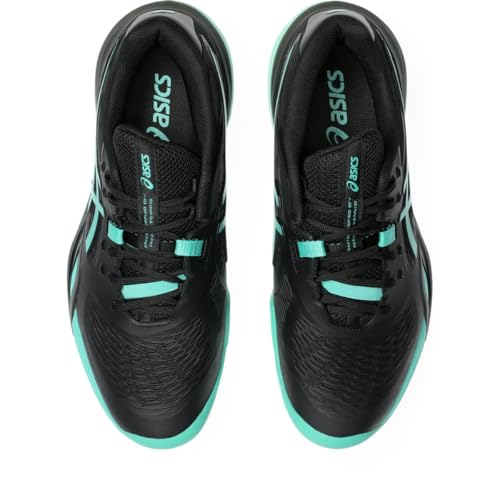 ASICS Men's Gel-Resolution X Tennis Shoes, 11, Black/Aurora Green