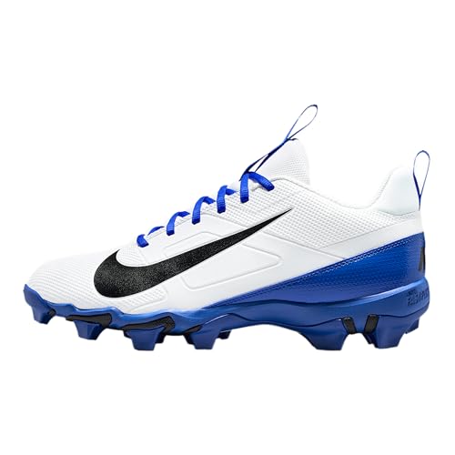 Nike Alpha Menace 4 Shark Football Cleats (White/Hyper Royal/Black) Size 9