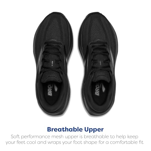 Brooks, Mens, Anthem 8, Black/Black/Ebony, 11, Wide