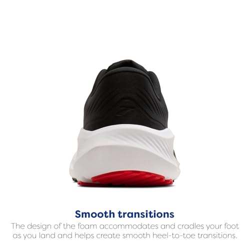 Brooks Men’s Anthem 8 Neutral Running Shoe - Black/White/Red - 13 Medium