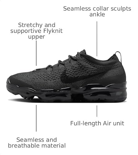 Nike Air Vapormax 2023 Flyknit Men's Shoes (DV1678-006,Anthracite/Black-Black-Anthracite) Size 8