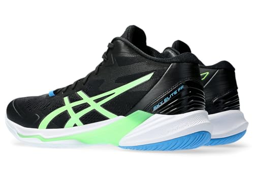 ASICS Men's Sky Elite FlyteFoam Mid Top 2 Volleyball Shoes, 8.5, Black/Lime Burst