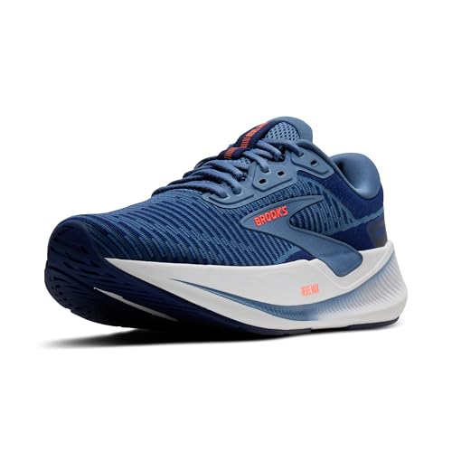 Brooks Men’s Revel Max Neutral Running & Walking Shoe - Beacon Blue/Moonlight/Orange - 10.5 Medium