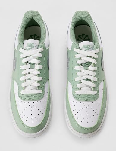 Nike Women's Court Vision Low Next Nature Shoes, Steam/Metallic Silver-White, 9