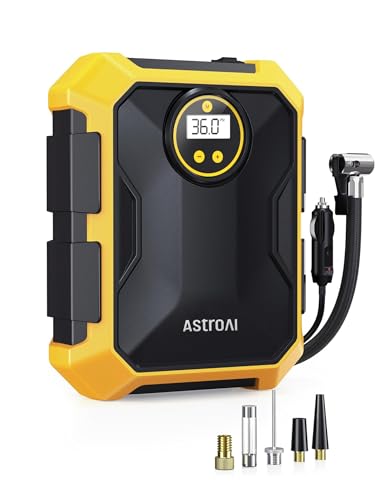 AstroAI Tire Inflator Portable Air Compressor 12V DC Integrated Storage