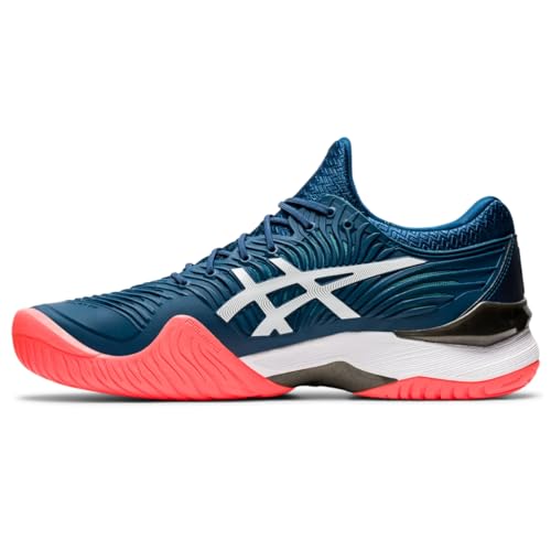 ASICS Men's Court FlyteFoam Tennis Shoes, 7, MAKO Blue/White